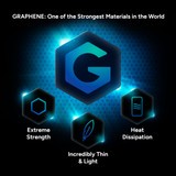 Strengthened with Graphene|| Graphene is harder than a diamond, yet more elastic than rubber, and up to 200x stronger than steel.