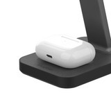 Designated AirPods Charging Spot||The base has a wireless charging pad that delivers up to 5W of power to your AirPods.