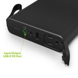 Versatile Input/Output USB-C PD port||The USB-C PD port can be used to re-charge the powerstation pro AC as well as provide power to another device.