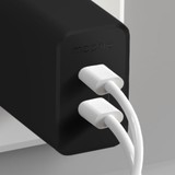 Charge Two Devices at Once||Two USB-C ports let you can charge two devices at once.**