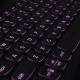 Backlit, Laptop-style Keys||The Pro keyframe design has clean, precise keystrokes. Backlighting, in seven different colors, makes typing easy in low-light conditions.