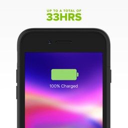 Power Beyond Boundaries
||Up to 33 hours* of total battery with the push of a button. *Total hours are estimated by adding the mAh capacity of the juice pack air battery to that of an iPhone 8 Plus battery. Power Beyond Boundaries
||Up to 33 hours* of total battery with the push of a button. *Total hours are estimated by adding the mAh capacity of the juice pack air battery to that of an iPhone 8 Plus battery.