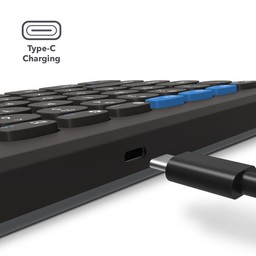 Cable Included for Type-C Charging || You can also charge the keyboard with the included Type-C charging cable. Cable Included for Type-C Charging || You can also charge the keyboard with the included Type-C charging cable.