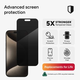 Glass Elite 2-Way Privacy Screen Protector Apple iPhone 15 Pro Glass Elite 2-Way Privacy Screen Protector Apple iPhone 15 Pro
