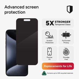 Glass Elite 4-Way Privacy Screen Protector Apple iPhone 15 Pro Max Glass Elite 4-Way Privacy Screen Protector Apple iPhone 15 Pro Max