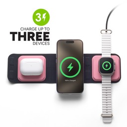 Charge up to Three Devices Simultaneously ||
The 3-in-1 portable travel charger has dedicated spots for your iPhone, Apple Watch, and AirPods/AirPods Pro. Charge up to Three Devices Simultaneously ||
The 3-in-1 portable travel charger has dedicated spots for your iPhone, Apple Watch, and AirPods/AirPods Pro.