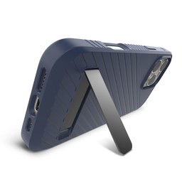Integrated Kickstand || Holds your phone at the optimal angle and folds back flush with the case.  ** Navy Integrated Kickstand || Holds your phone at the optimal angle and folds back flush with the case.  ** Navy