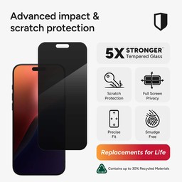 Glass Elite 4-Way Privacy Screen Protector Apple iPhone 16 Pro Max Glass Elite 4-Way Privacy Screen Protector Apple iPhone 16 Pro Max