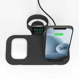 Charge Three Devices||Wirelessly charge two devices and connect a third with the USB-A port. Charge Three Devices||Wirelessly charge two devices and connect a third with the USB-A port.