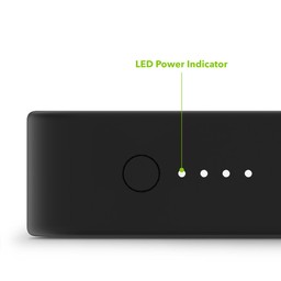LED Power Indicator||The integrated four-light LED power indicator displays charging status and the current battery life. LED Power Indicator||The integrated four-light LED power indicator displays charging status and the current battery life.