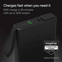 Up to 60W USB-C PD Fast Charge||Get 50% battery on an iPhone 13 in just 30 minutes. (3) Up to 60W USB-C PD Fast Charge||Get 50% battery on an iPhone 13 in just 30 minutes. (3)
