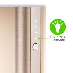 LED Power Indicator || The integrated four-light LED power indicator displays charging status and the current battery life. ** Gold LED Power Indicator || The integrated four-light LED power indicator displays charging status and the current battery life. ** Gold