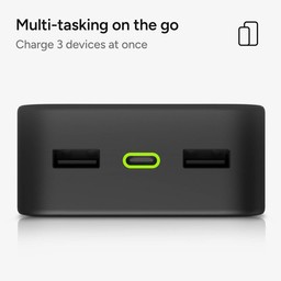 Up to 15W Combined Output||Two USB-A ports and one USB-C port used simultaneously can provide a combined output of up to 15W. <sup>3</sup> Up to 15W Combined Output||Two USB-A ports and one USB-C port used simultaneously can provide a combined output of up to 15W. <sup>3</sup>