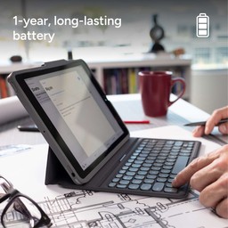 Long-lasting Battery||Type for up to one year before recharging the battery.* The sleep/wake function helps preserve battery life when keyboard is not in use. Long-lasting Battery||Type for up to one year before recharging the battery.* The sleep/wake function helps preserve battery life when keyboard is not in use.