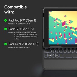 ZAGG Rugged Book for the Apple iPad 9.7" (Gen 5, 4, 3, 2, 1) / iPad Pro 9.7" (Gen 1) / iPad Air 9.7" (Gen 1, 2) ZAGG Rugged Book for the Apple iPad 9.7" (Gen 5, 4, 3, 2, 1) / iPad Pro 9.7" (Gen 1) / iPad Air 9.7" (Gen 1, 2)