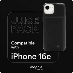 The Mophie juice pack is compatible with your iPhone 16e The Mophie juice pack is compatible with your iPhone 16e