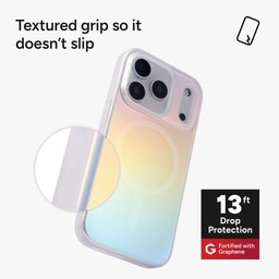 The Milan snap has textured grip with 13 feet of drop protection ** Iridescent The Milan snap has textured grip with 13 feet of drop protection ** Iridescent