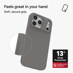 Secure grip with 13 feet of drop protection ** Clay Gray Secure grip with 13 feet of drop protection ** Clay Gray