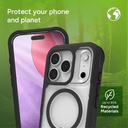 The Rainier phone case is made with recycled materials ** Black The Rainier phone case is made with recycled materials ** Black
