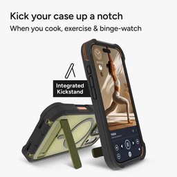 The Rainier phone case has an integrated stand for portrait or landscape viewing ** Sea Kelp Green The Rainier phone case has an integrated stand for portrait or landscape viewing ** Sea Kelp Green