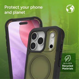 The Rainier phone case is made with recycled materials ** Sea Kelp Green The Rainier phone case is made with recycled materials ** Sea Kelp Green