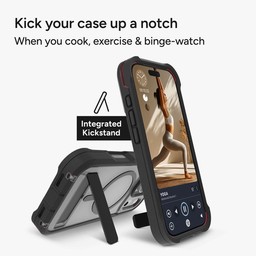 The Rainier phone case has an integrated stand for portrait or landscape viewing ** Smoke Black The Rainier phone case has an integrated stand for portrait or landscape viewing ** Smoke Black