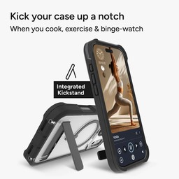 The Rainier phone case has an integrated stand for portrait or landscape viewing ** Black The Rainier phone case has an integrated stand for portrait or landscape viewing ** Black