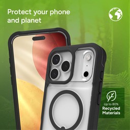 The Rainier phone case is made with recycled materials ** Black The Rainier phone case is made with recycled materials ** Black