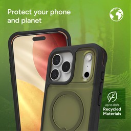 The Rainier phone case is made with recycled materials ** Sea Kelp Green The Rainier phone case is made with recycled materials ** Sea Kelp Green
