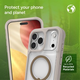 The Rainier phone case is made with recycled materials ** Sandstone Beige The Rainier phone case is made with recycled materials ** Sandstone Beige