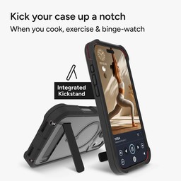 The Rainier phone case has an integrated stand for portrait or landscape viewing ** Smoke Black The Rainier phone case has an integrated stand for portrait or landscape viewing ** Smoke Black