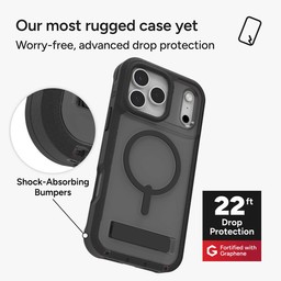The Rainier snap is the most rugged case with 22 feet of drop protection ** Smoke Black The Rainier snap is the most rugged case with 22 feet of drop protection ** Smoke Black