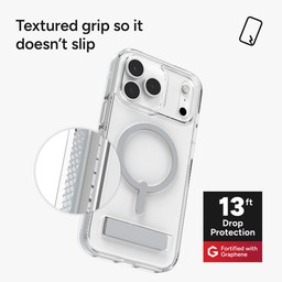 The Santa Cruz phone case has textured grip with 13 feet of drop protection ** Silver The Santa Cruz phone case has textured grip with 13 feet of drop protection ** Silver