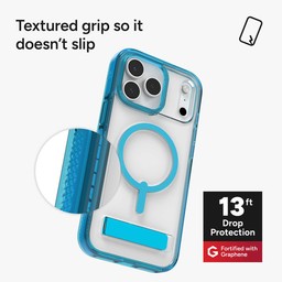 The Santa Cruz phone case has textured grip with 13 feet of drop protection ** Tranquil Blue The Santa Cruz phone case has textured grip with 13 feet of drop protection ** Tranquil Blue