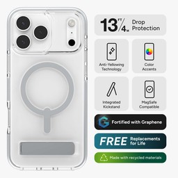 Features and benefits for the Santa Cruz phone case with stand ** Silver Features and benefits for the Santa Cruz phone case with stand ** Silver