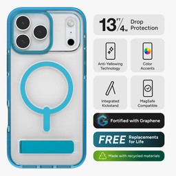 Features and benefits for the Santa Cruz phone case with stand ** Tranquil Blue Features and benefits for the Santa Cruz phone case with stand ** Tranquil Blue