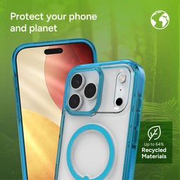 The Santa Cruz phone case is made with recycled materials ** Tranquil Blue The Santa Cruz phone case is made with recycled materials ** Tranquil Blue