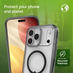 The Santa Cruz phone case is made with recycled materials ** Jet Black The Santa Cruz phone case is made with recycled materials ** Jet Black