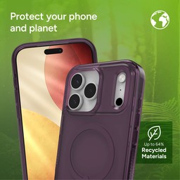 The Santa Cruz phone case is made with recycled materials ** Plum Eclipse Purple The Santa Cruz phone case is made with recycled materials ** Plum Eclipse Purple