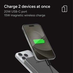 20W USB-C port can charge 2 devices at once ** Without Black 20W USB-C port can charge 2 devices at once ** Without Black