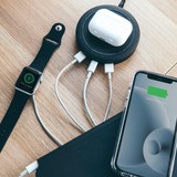 Charge up to four devices
||Use the three USB-C ports and the wireless charging surface to charge up to four devices