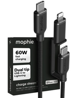 mophie Chargestream USB-C to USB-C Cable with Lightning SwitchTip (1m) mophie Chargestream USB-C to USB-C Cable with Lightning SwitchTip (1m)