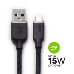 Power Delivery up to 15W
||The USB-A to USB-C cable can deliver up to 15W of power. Power Delivery up to 15W
||The USB-A to USB-C cable can deliver up to 15W of power.