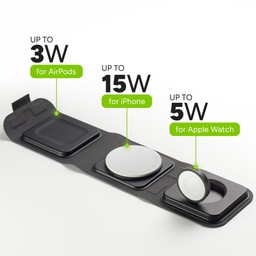 Up to 15W of Fast Charging Power
||Wireless charge your iPhone, AirPods & Apple Watch quickly Up to 15W of Fast Charging Power
||Wireless charge your iPhone, AirPods & Apple Watch quickly