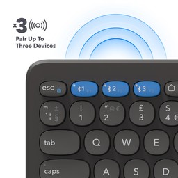 Pair up to Three Devices
||You can pair the keyboard with up to three devices without the need for additional pairing software. Pair up to Three Devices
||You can pair the keyboard with up to three devices without the need for additional pairing software.