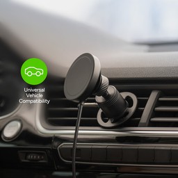 Universal Vehicle Compatibility
|| The vent mount and off-set arm are compatible with most car vents and can be installed right out of the box. Universal Vehicle Compatibility
|| The vent mount and off-set arm are compatible with most car vents and can be installed right out of the box.