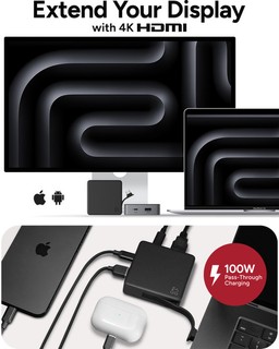 ZAGG 4-Port Charging Power Bank Hub (Grey/Black) ZAGG 4-Port Charging Power Bank Hub (Grey/Black)