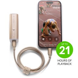 Up to 21 Hours of Video
|| The powerstation mini can provide an iPhone with up to 21 hours of video playback.2 Up to 21 Hours of Video
|| The powerstation mini can provide an iPhone with up to 21 hours of video playback.2