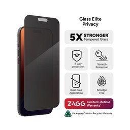 InvisibleShield Glass Elite Privacy Apple iPhone 16 Pro Max Screen Protector InvisibleShield Glass Elite Privacy Apple iPhone 16 Pro Max Screen Protector
