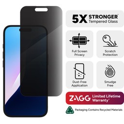 InvisibleShield Glass Elite Privacy 360 Apple iPhone 16/15 Screen Protector InvisibleShield Glass Elite Privacy 360 Apple iPhone 16/15 Screen Protector